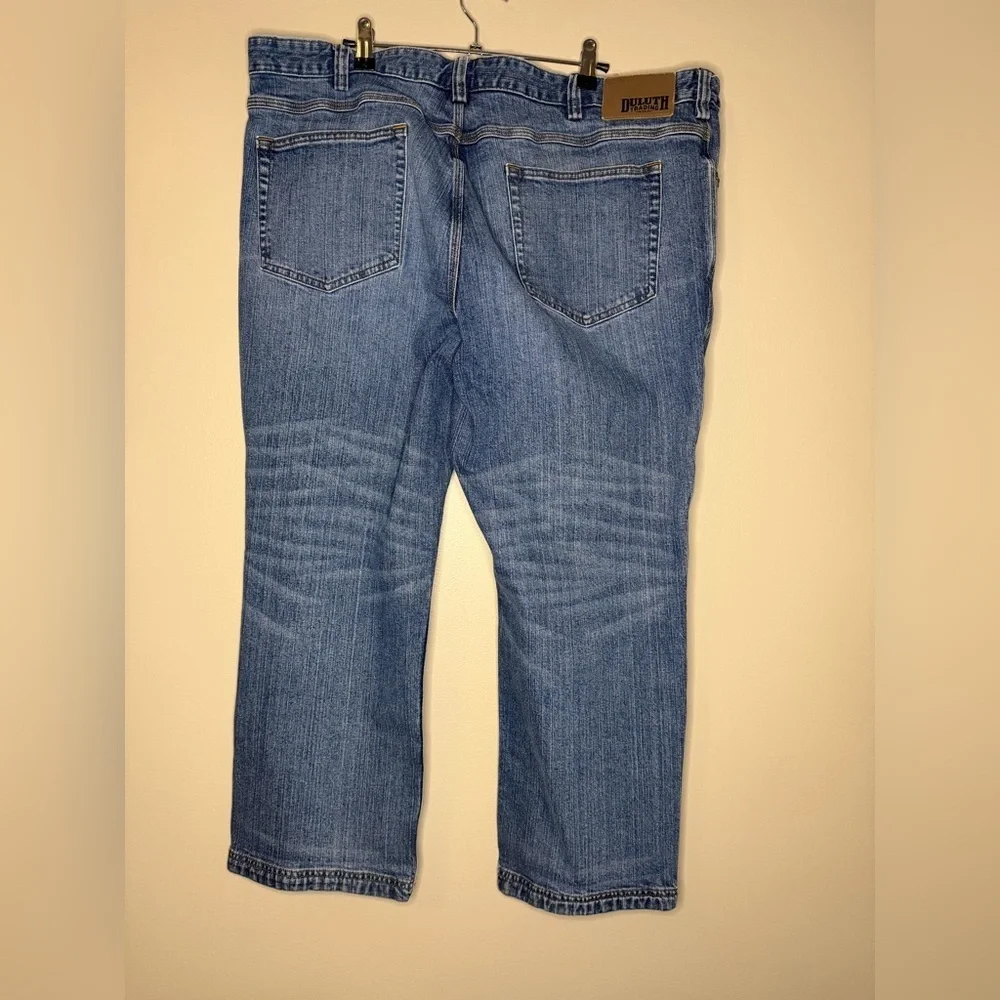 Men's Duluth 44x28 Relaxed Fit Blue Denim Jeans